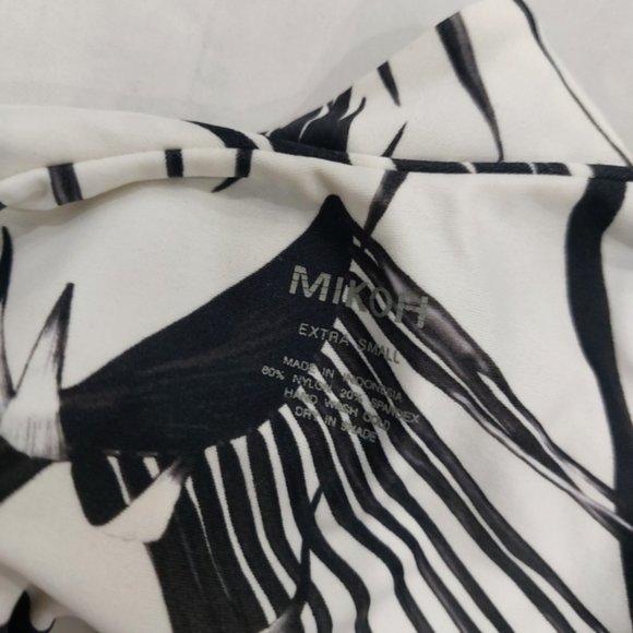 Mikoh Swim MARRAKESH Cut Out Crop Bikini Top Palm Leaf Tropical - Picture 4 of 5